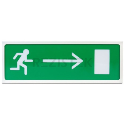 Оповещатель ОПОП 1-8 220В "бегущий человек+стрелка вправо", фон зеленый
