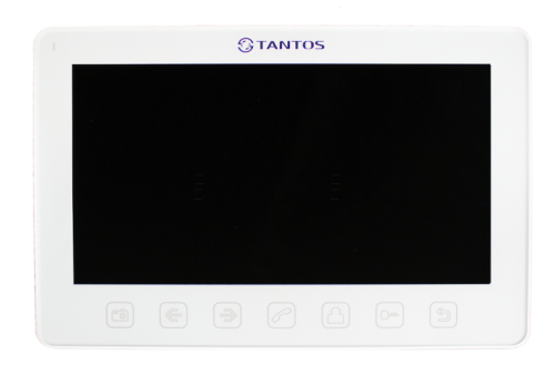 Prime Slim (White) Монитор видеодомофона, цв. TFT LCD 7", сенсорные кнопки, hands-free, 2 вх. для вызывных панелей, 2 вх. для видеокамер, до 4шт. в параллель, память кадры/ролики на SD, до 32ГБ, детектор движения, DC 15В, Габариты: 185 х127,5 х17 мм