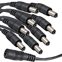 Разветвитель питания TS DC 8  Tantos Соединительный кабель для разветвления линии питания 1 гнездо DC (внутренний контакт 2,1 мм) на 8 штекеров DC (2,1×5,5×9,5 мм)