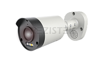 TSi-Pe85FD - Активная Защита, IP видеокамера уличная цилиндрическая с ИК подсветкой, 8-мегапиксельная (4К), тревожная подсветка (красный+синий стробоскоп), сирена.