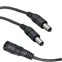 Разветвитель питания TS DC 2  Tantos Соединительный кабель для разветвления линии питания 1 гнездо DC (внутренний контакт 2,1 мм) на 2 штекера DC (2,1×5,5×9,5 мм)
