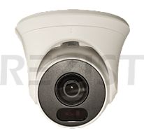 TSi-Ee85FD - Активная Защита, IP видеокамера уличная купольная с ИК подсветкой, 8-мегапиксельная (4К), тревожная подсветка (красный+синий стробоскоп), сирена.