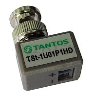 TSt-1U01P1HD  Пассивный приемник-передатчик HD-видео по витой паре. 1 канал BNC, витая пара под клеммы, компактный корпус; дальность передачи видеосигнала AHD 720P/960P, HD-CVI/TVI 720P: до 200 м.