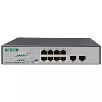 TSn-8P10U-10 портовый POE Ethernet коммутатор. 8 POE Ethernet 10/100Мб портов, 2 порта Ehternet 1000 Мбит/с, режим CCTV (дальность до 250м)