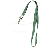 TS-STR (green) Лента шёлковая с металлическим карабином-защёлкой, зелёная, длина 60 см, ширина 1 см
