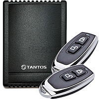 TSt-100HS black Tantos Комплект дистанционного управления радиоканальный. В комплекте 2-х канальный приёмник (чёрный корпус) + 2 брелока, дальность до 50м, частота 433.92МГц, до 120 брелоков, 2 канала (реле 10А/250В АС или 10А/30В DC) с 4-мя вариантами уп