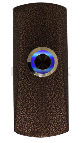 TS-CLICK light (медный антик) Накладная кнопка выхода с подсветкой, не более 36В/3А, контакты НР, 80х30х25мм, -20...+55гр.С, цинковый сплав, цвет покрытия - медный антик
