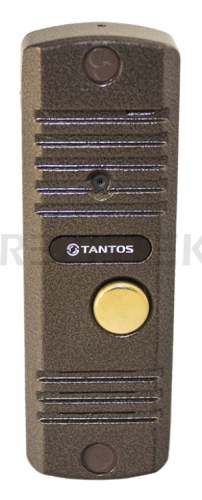 WALLE (медь)  Цветная вызывная панель видеодомофона (накладная), белая адаптивная подсветка, 4-х проводная, вандалозащищенная, с козырьком и уголком