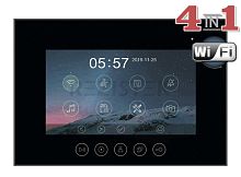 Marilyn HD Wi-Fi s (black) VZ Монитор видеодомофона адаптированный для работы с координатными подъездными домофонами, экран TFT 7 дюймов (1024х600), SDXC до 128ГБ, Переадресация вызовов на смартфон, 220В, 222х154х15 мм